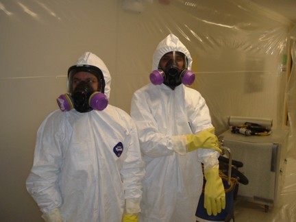 Enpuricon crew in full PPE on the job site